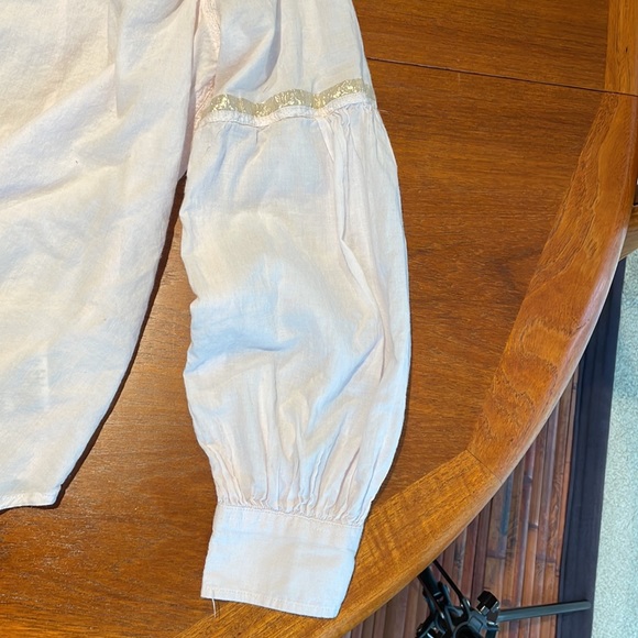 Free People pale pink boho top size Large - Picture 4 of 7